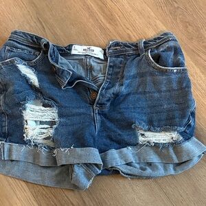 Hollister Women's Distressed Blue Jean Shorts